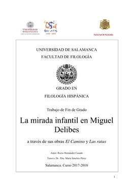 La Mirada Infantil En Miguel Delibes 13