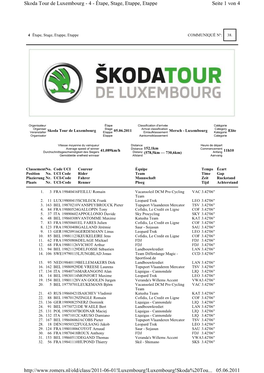 Seite 1 Von 4 Skoda Tour De Luxembourg