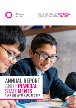 ANNUAL REPORT and FINANCIAL STATEMENTS YEAR ENDED 31 AUGUST 2019 Contents