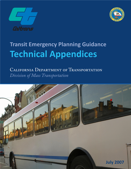 Transit Emergency Planning Guidance Technical Appendices