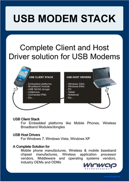 USB Modem Stack Brochure