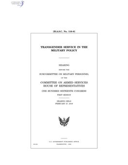 Transgender Service in the Military Policy