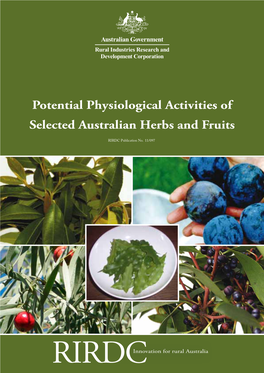 Potential Physiological Activities of Selected Australian Herbs and Fruits