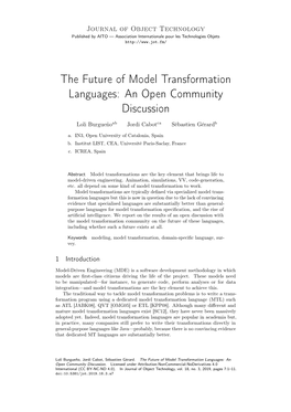 The Future of Model Transformation Languages: an Open Community Discussion