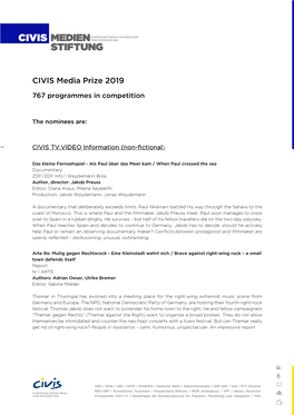 CIVIS Media Prize 2019