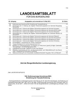 Landesamtsblatt Für Das Burgenland