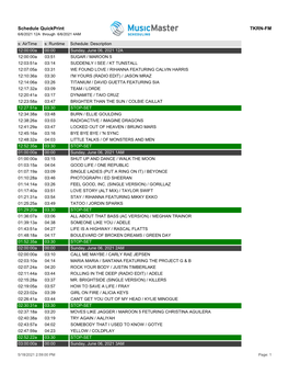 Schedule Quickprint TKRN-FM