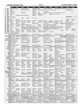 Sunday Morning Grid 4/13/14 Latimes.Com/Tv Times