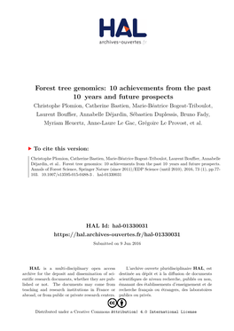 Forest Tree Genomics