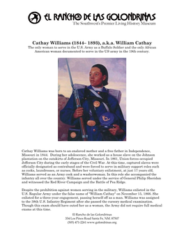Cathay Williams (1844– 1893), A.K.A