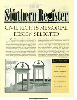 Civil Rights Memorial Design Selected