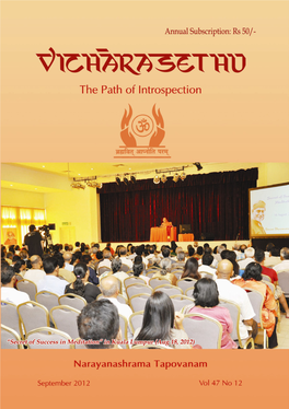 Vicharasethu – September – 2012 2