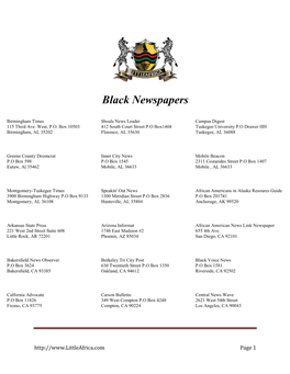 Black Newspapers