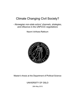 Climate Changing Civil Society?