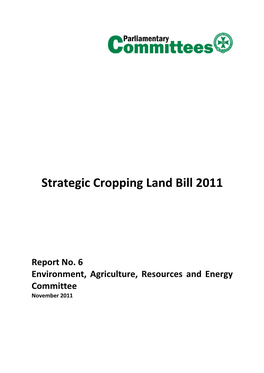 Strategic Cropping Land Bill 2011