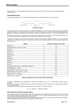 Thermocouples