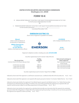 Emerson Form 10-K 1