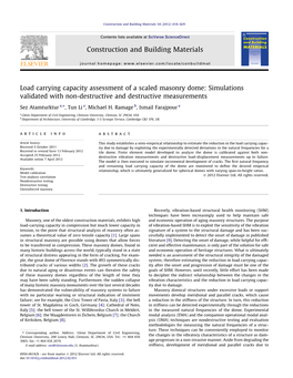 Load Carrying Capacity Assessment of a Scaled Masonry Dome: Simulations Validated with Non-Destructive and Destructive Measurements