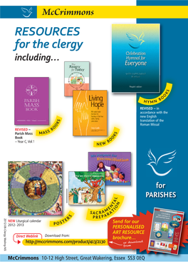 Clergy Mailing 2012-08