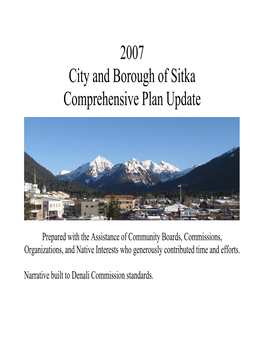 2007 City and Borough of Sitka Comprehensive Plan Update