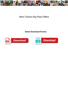 Alton Towers Day Pass Offers