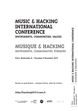 Music & Hacking International Conference Musique & Hacking