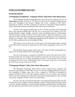 (Gosikhurd) - Nalganga (Purna Tapi) Intra State Link Project the Wainganga (Gosikhurd)-Nalganga (Purna Tapi) Link Project Proposed by Govt