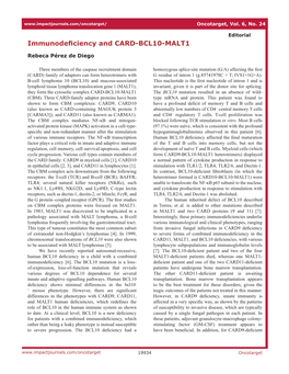 Immunodeficiency and CARD-BCL10-MALT1