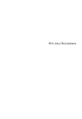 Atti Dell' Accademia