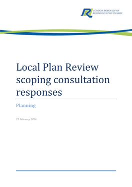 Local Plan Review Scoping Consultation Responses