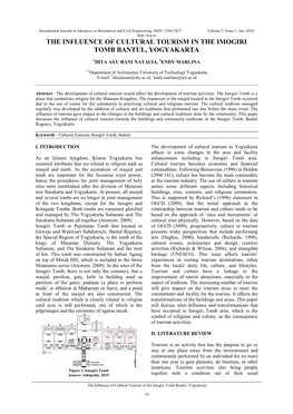 The Influence of Cultural Tourism in the Imogiri Tomb Bantul, Yogyakarta