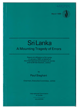 Sri Lanka – a Mounting Tragedy of Error