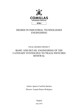Degree in Industrial Technologies Engineering Basic