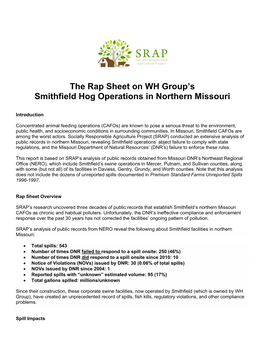 The Rap Sheet on WH Group's Smithfield Hog Operations In