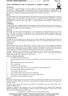 Discussion Document 73 March 2009 Page 1 of 1