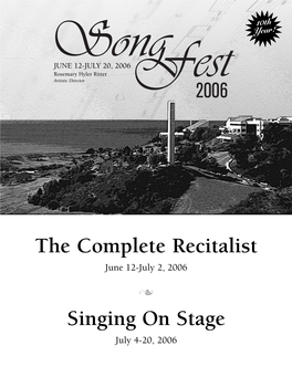 The Complete Recitalist Singing on Stage