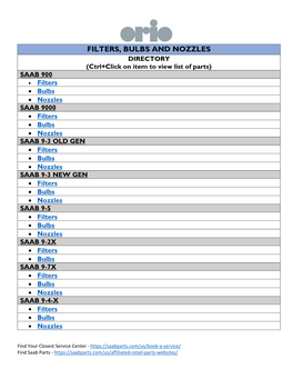 Filters, Bulbs and Nozzles