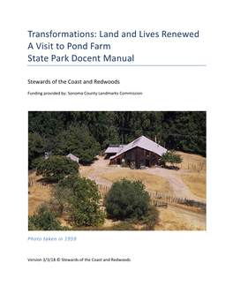 Pond Farm Docent Manual