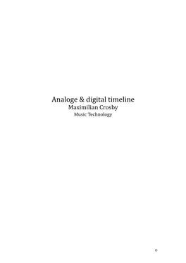 Analogue & Digital Time Line