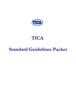 TICA STANDARD GUIDELINES PACKET for BREED COMMITTEES