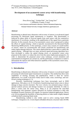 Development of an Asymmetric Sensor Array with Beamforming Technique