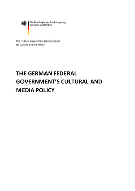 The German Federal Government's Cultural And