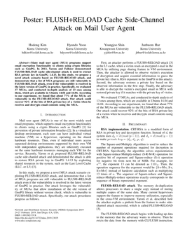 FLUSH+RELOAD Cache Side-Channel Attack on Mail User Agent