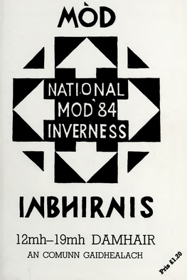 MOD Kl IMBMIRMIS NATIONAU MOD 84 J INVERNESS^ 12Mh-19Mh DAMHAIR J?