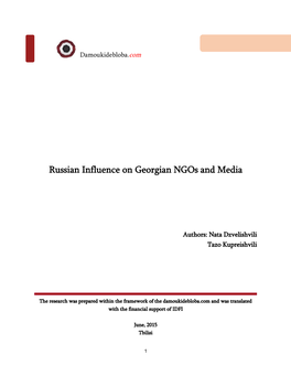 Russian Influence on Georgian Ngos and Media