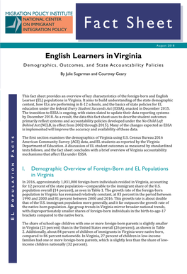 Virginia Demographics, Outcomes, and State Accountability Policies