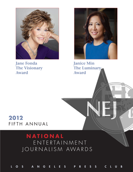 2012 National Entertainment Journalism Awards