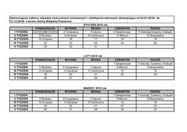 STYCZEŃ 2018 Rok PONIEDZIAŁEK WTOREK ŚRODA CZWARTEK