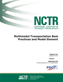 Multimodal Transportation Best Practices and Model Element