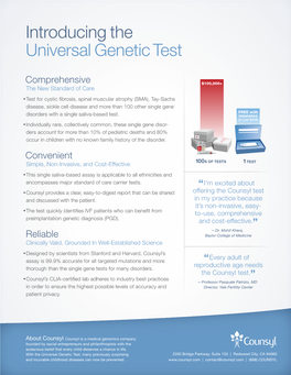 Introducing the Universal Genetic Test